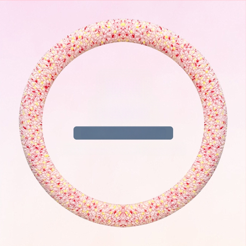 Capac volan auto din pluș artificial, iarnă, stil minimalist, montare universală