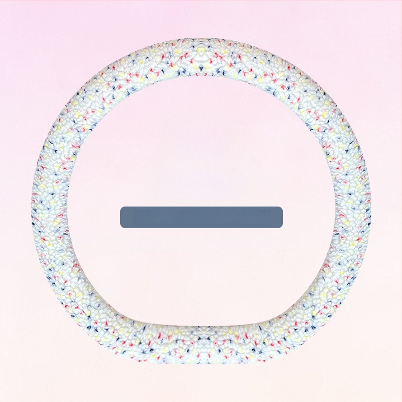 Capac volan auto din pluș artificial, iarnă, stil minimalist, montare universală