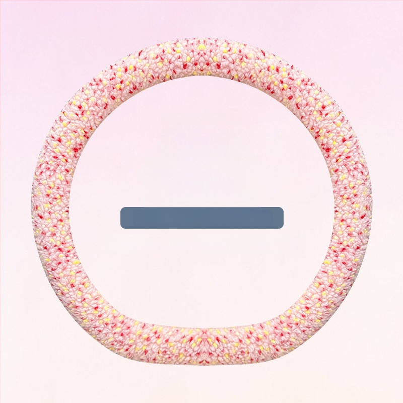 Capac volan auto din pluș artificial, iarnă, stil minimalist, montare universală