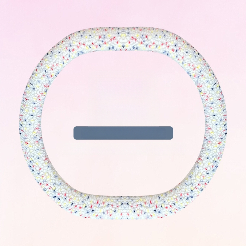 Capac volan auto din pluș artificial, iarnă, stil minimalist, montare universală