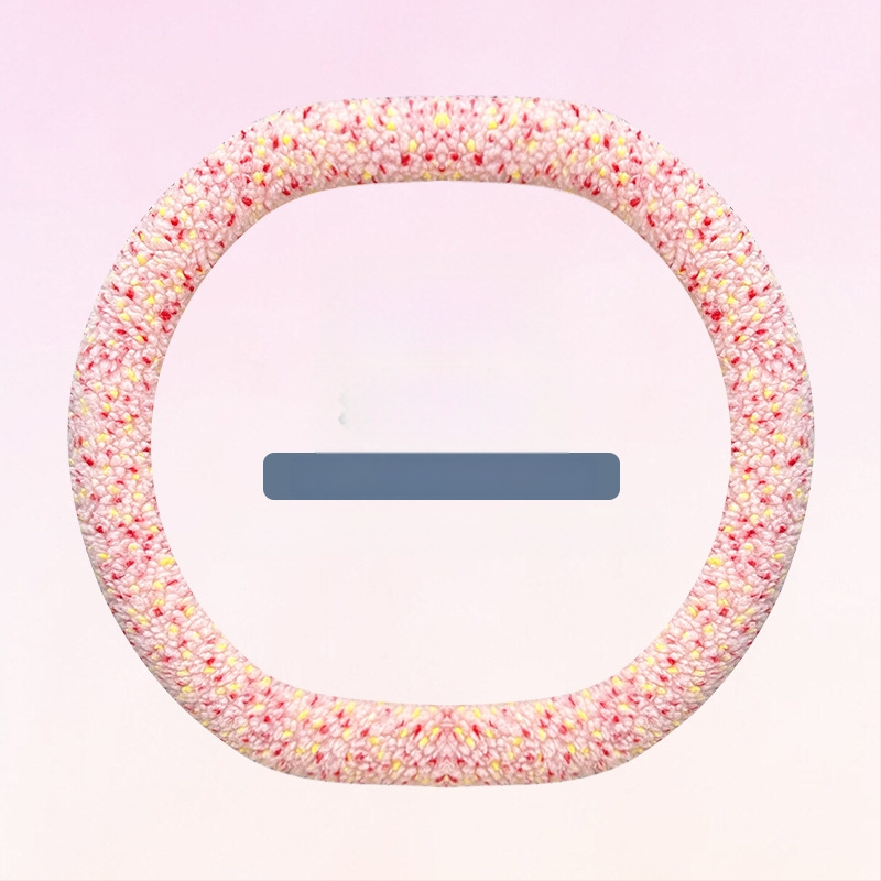 Capac volan auto din pluș artificial, iarnă, stil minimalist, montare universală