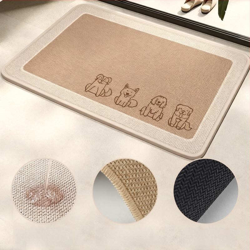 Japonijos stiliaus lino vonios kilimėlis, geometrinis raštas, kvadrato formos, skalbiamas, pritaikomas