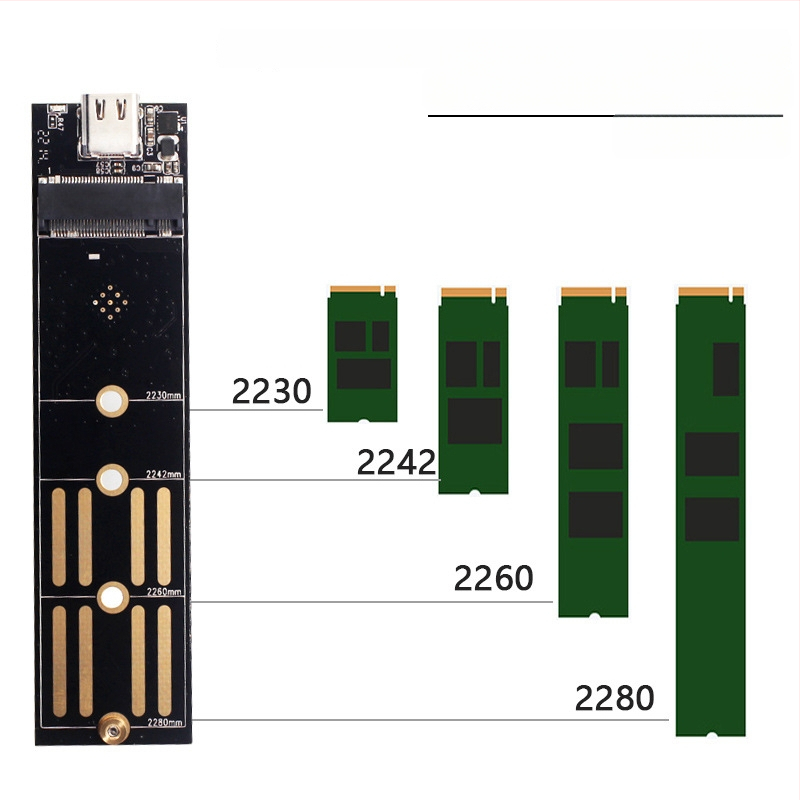 M.2 NVMe väline korpus USB 3.1 Type-C ja PCIe NGFF adapter, NVMe/NGFF-ühilduv, kuni 8TB, andmeedastus kiirus kuni 20Gbps