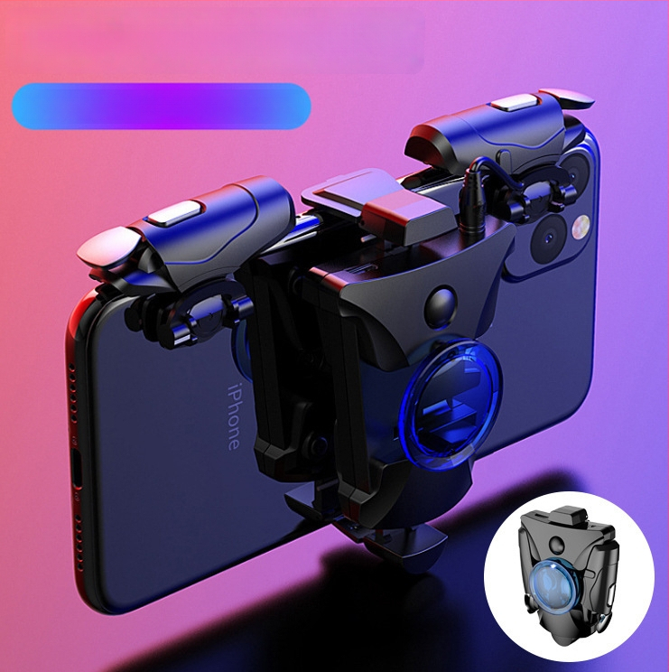 JS-65 játékkontroller Android telefonhoz, USB interfész, vezeték nélküli kapcsolat, rezgésmentes, ABS+fém kivitel, 31 g