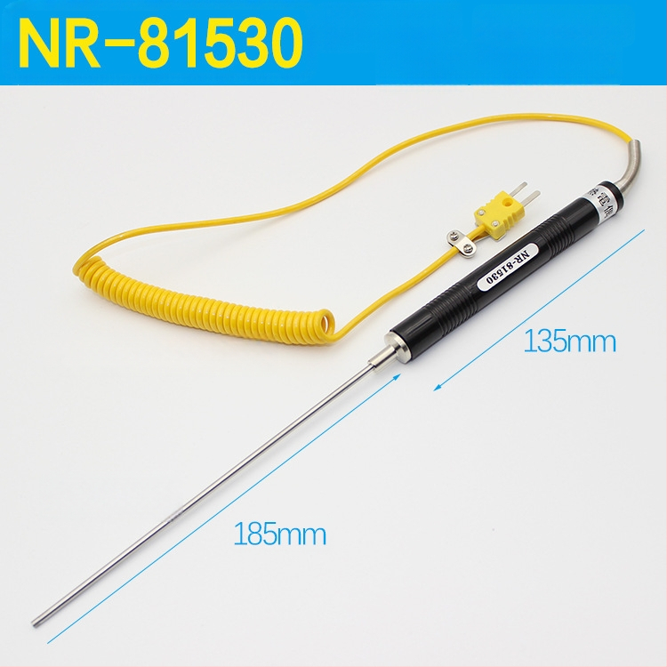 YD1310 цифров термометър - индустриален електронен термометър с NR сонда, обхват 0–1300°C, резолюция 0.5°C, точност клас 1.0