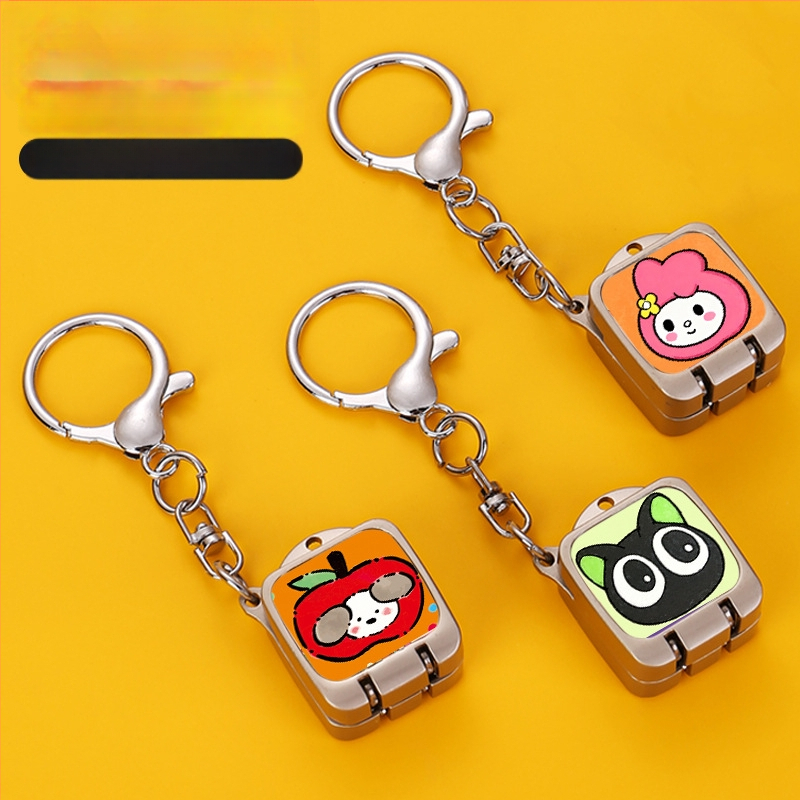 Clește de unghii portabil, pliabil, deschidere cu un singur clic – pandantiv drăguț pentru breloc cu temă pisică