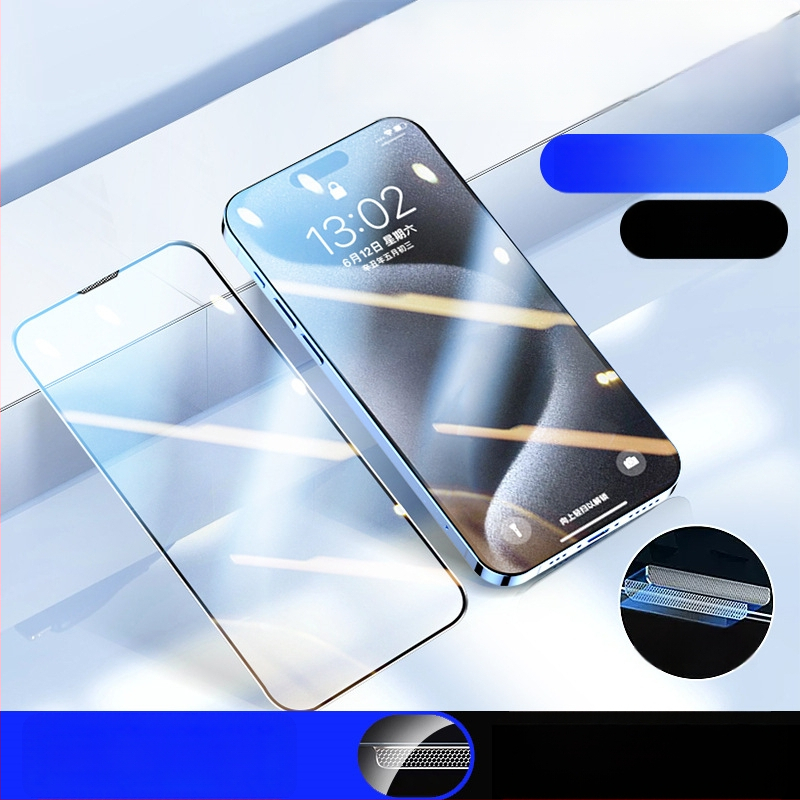 iPhone-hoz üveg kijelzővédő – anti-peep, teljes képernyő, anti-ujjlenyomat, anti-kék fény