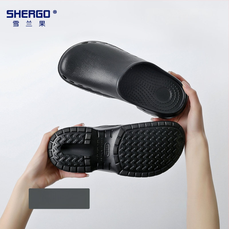 Pantofi chirurgicali unisex cu partea superioară EVA, talpă EVA, căptușeală din piele, toc în formă de pană, grosime talpă 3–5 cm