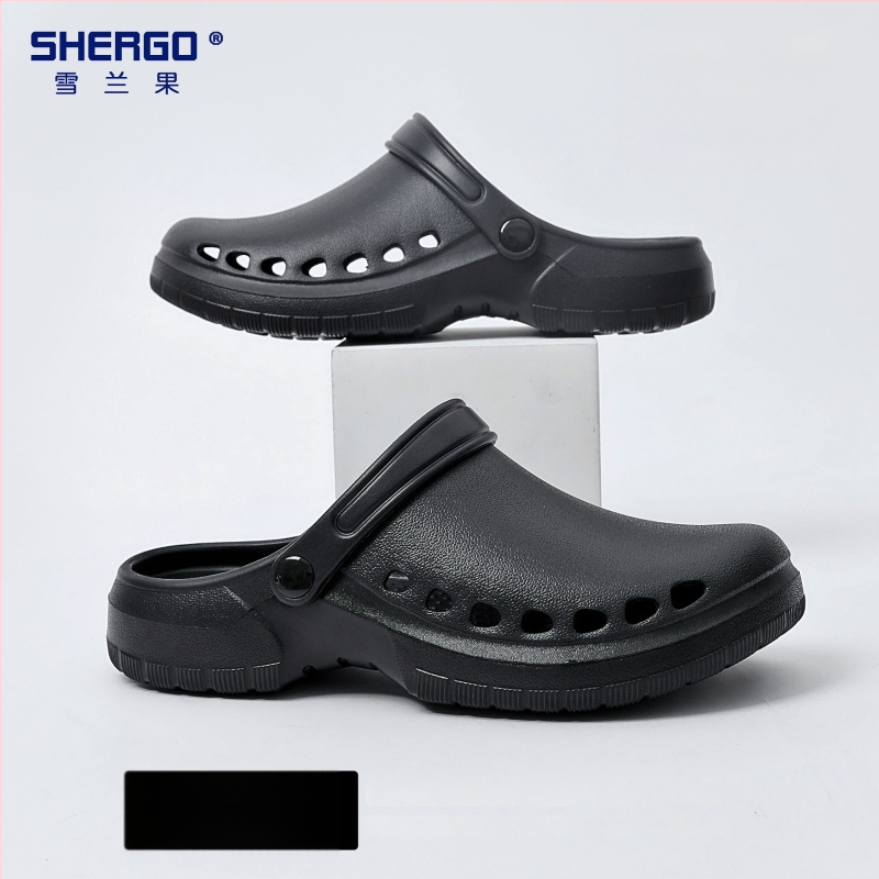 Pantofi chirurgicali unisex cu partea superioară EVA, talpă EVA, căptușeală din piele, toc în formă de pană, grosime talpă 3–5 cm