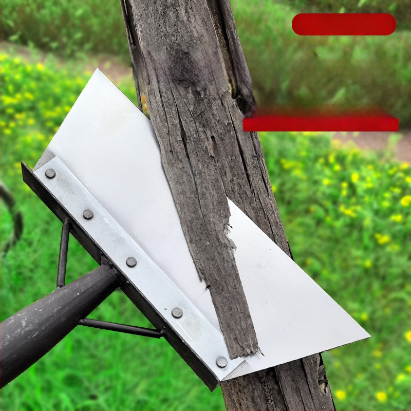 Многофункционална градинска лопата за сняг и плевели, карбонова стомана, дървена дръжка от евкалипт, тежка глава за почистване