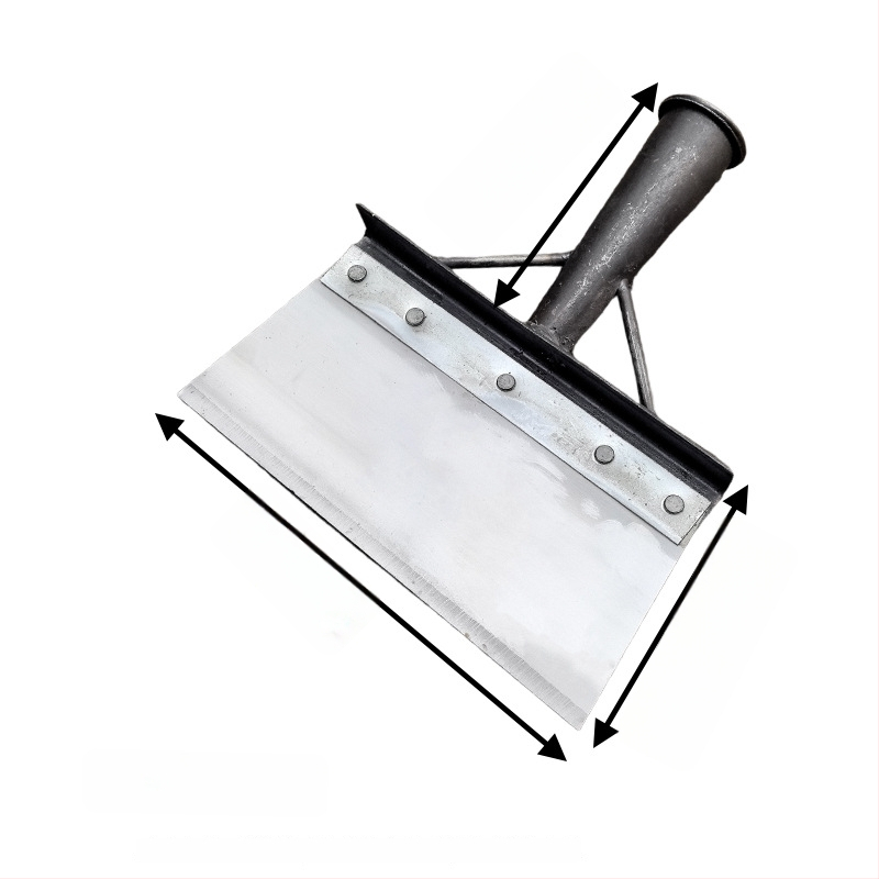 Многофункционална градинска лопата за сняг и плевели, карбонова стомана, дървена дръжка от евкалипт, тежка глава за почистване