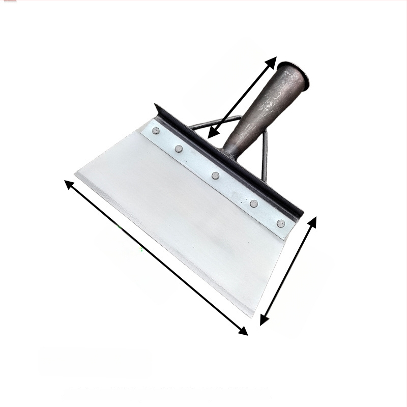 Многофункционална градинска лопата за сняг и плевели, карбонова стомана, дървена дръжка от евкалипт, тежка глава за почистване