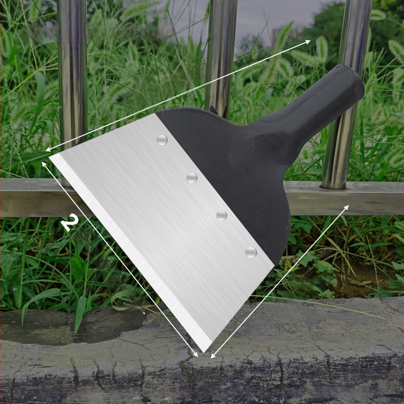 Многофункционална градинска лопата за сняг и плевели, карбонова стомана, дървена дръжка от евкалипт, тежка глава за почистване