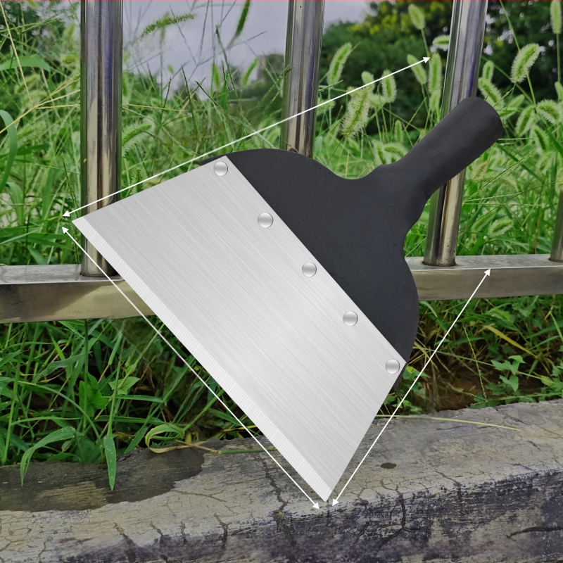 Многофункционална градинска лопата за сняг и плевели, карбонова стомана, дървена дръжка от евкалипт, тежка глава за почистване