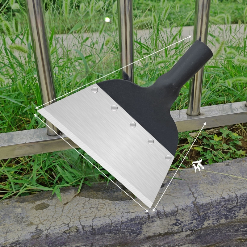 Многофункционална градинска лопата за сняг и плевели, карбонова стомана, дървена дръжка от евкалипт, тежка глава за почистване