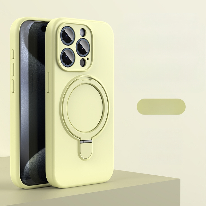 Husă de telefon pentru iPhone 14 Pro Max cu suport magnetic, silicon lichid, rezistentă la cădere, antiamprente