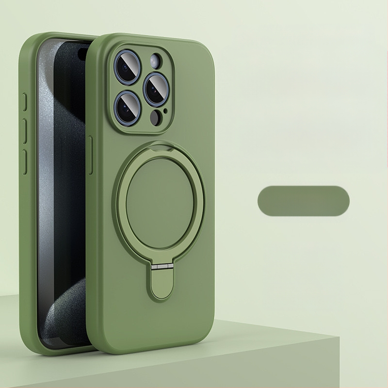 Husă de telefon pentru iPhone 14 Pro Max cu suport magnetic, silicon lichid, rezistentă la cădere, antiamprente