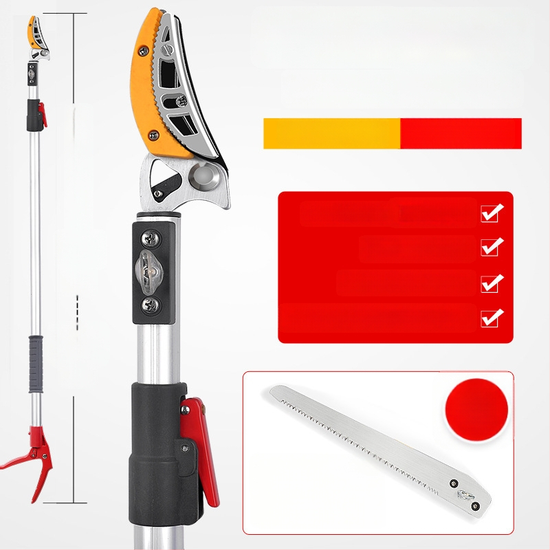 Телескопични ножици за плодове с удължен обхват за високи клони; MYTEC; подходящи за lychee, loquat и longan