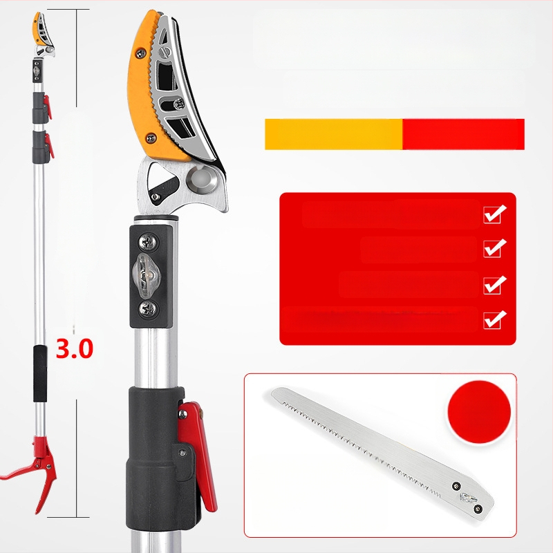 Телескопични ножици за плодове с удължен обхват за високи клони; MYTEC; подходящи за lychee, loquat и longan