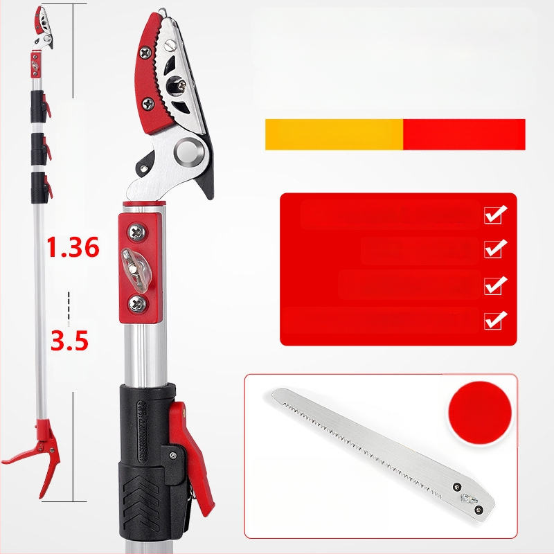 Телескопични ножици за плодове с удължен обхват за високи клони; MYTEC; подходящи за lychee, loquat и longan