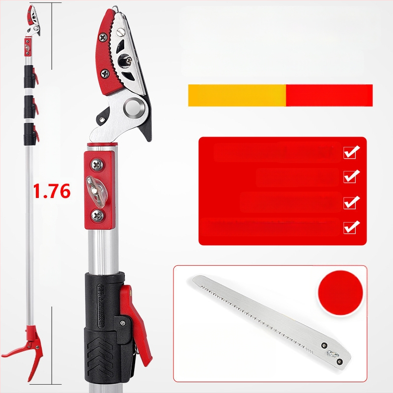 Телескопични ножици за плодове с удължен обхват за високи клони; MYTEC; подходящи за lychee, loquat и longan