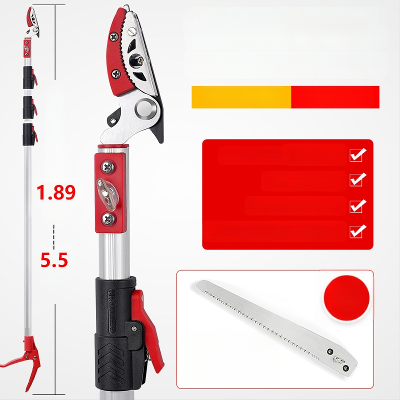 Телескопични ножици за плодове с удължен обхват за високи клони; MYTEC; подходящи за lychee, loquat и longan