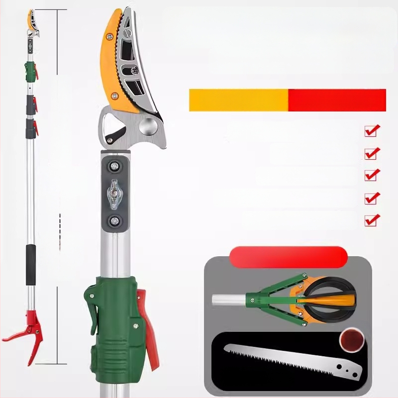 Телескопични ножици за плодове с удължен обхват за високи клони; MYTEC; подходящи за lychee, loquat и longan