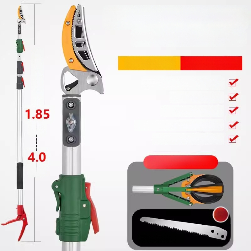 Телескопични ножици за плодове с удължен обхват за високи клони; MYTEC; подходящи за lychee, loquat и longan