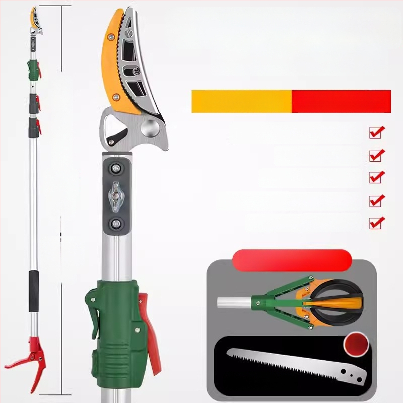 Телескопични ножици за плодове с удължен обхват за високи клони; MYTEC; подходящи за lychee, loquat и longan