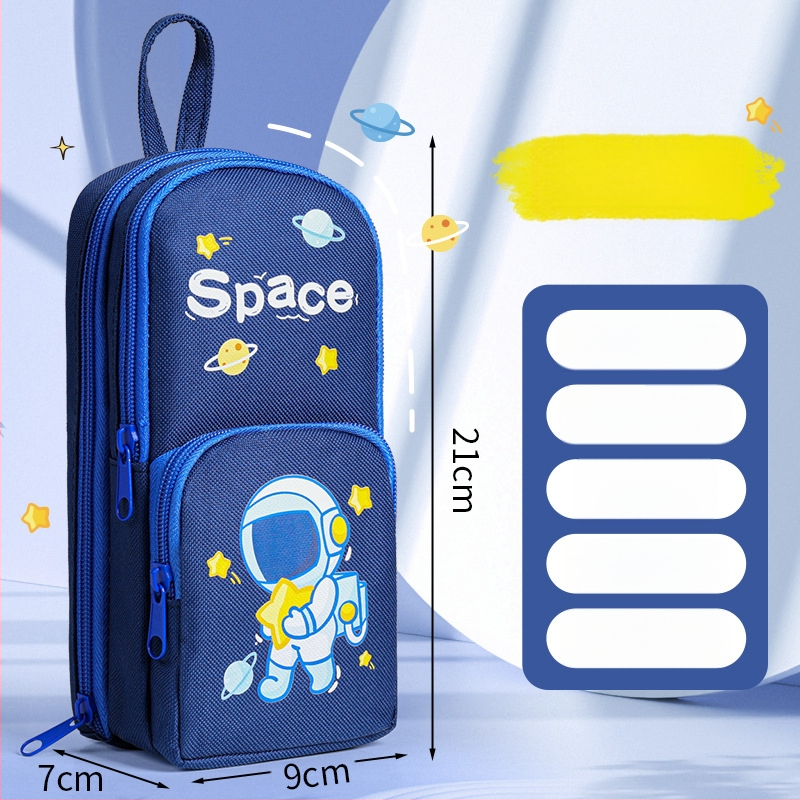 Kapibala несесер за моливи, голям капацитет, устойчив на петна, Oxford материал, за ученици от началното училище, с възможност за персонализиране