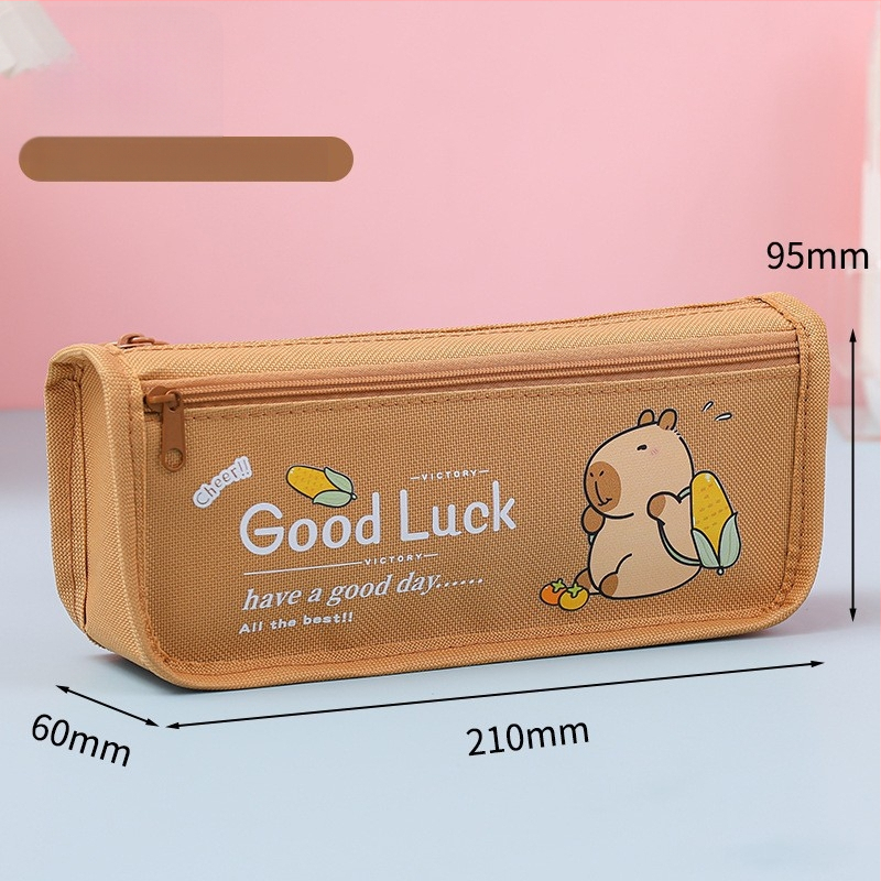 Kapibala несесер за моливи, голям капацитет, устойчив на петна, Oxford материал, за ученици от началното училище, с възможност за персонализиране