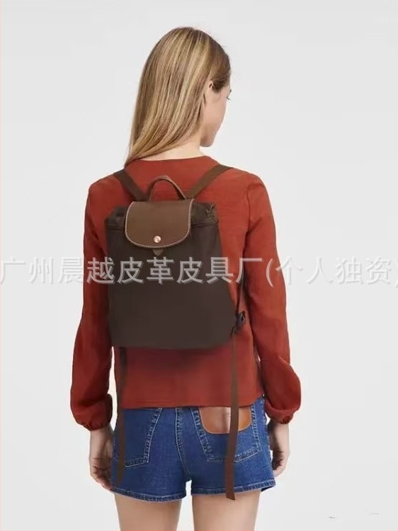 Rucsac damă din nylon impermeabil, stil urban simplu, buzunare interne pentru telefon, buletin și laptop; închidere cu fermoar.