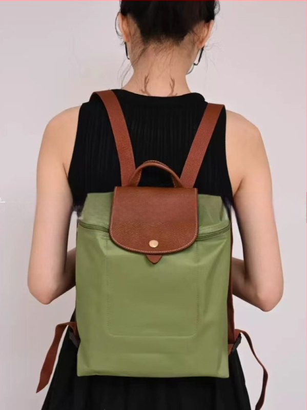 Rucsac damă din nylon impermeabil, stil urban simplu, buzunare interne pentru telefon, buletin și laptop; închidere cu fermoar.