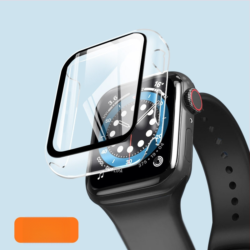 Apple Watchhoz készült edzett üveg kijelzővédő beépített védőtokkal – 3/4 teljes fedettség, márka Billy