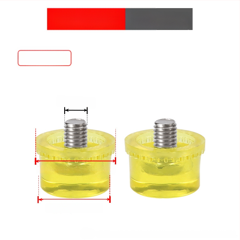 Монтажен чук с гумена глава и сваляща се двойна глава, стоманена дръжка (Марка: Golden eagle; Материал на главата: гума; Материал на дръжката: стомана; Нетно тегло: 1 кг; Спецификация: 25303540)