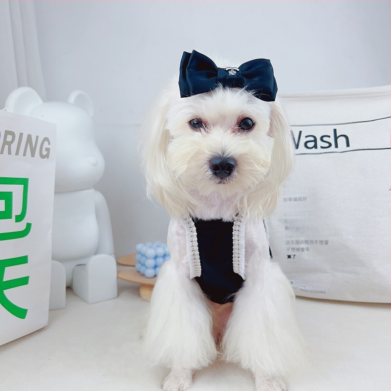 Accesorii de păr pentru animale de companie (câini și pisici), poliester, stil Prințesa Vânt, decor cu funda, origine Guangdong