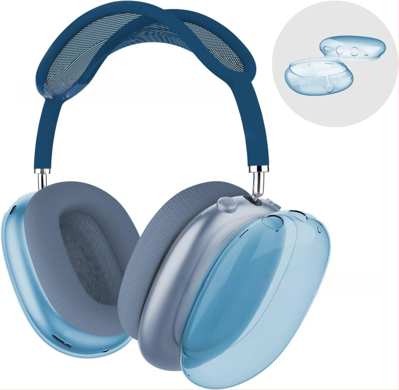 AirPods Max aizsargkorp no TPU — pārnēsājams mīksts korpuss ar reljefu apdari, saderīgs ar AirPods Max