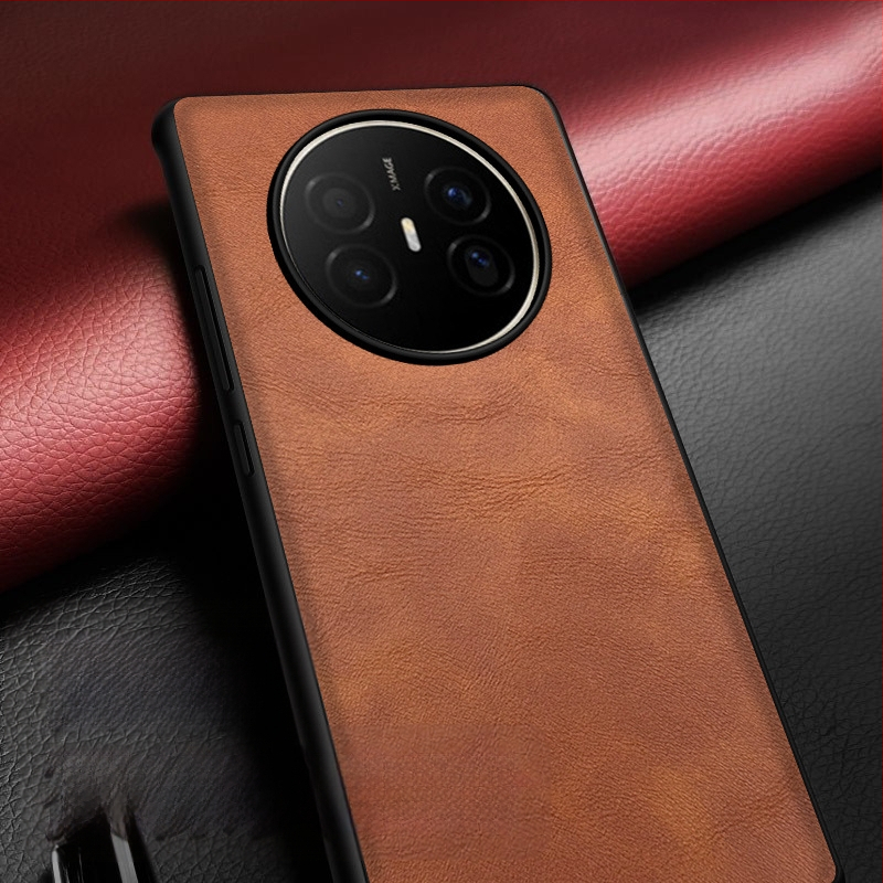 Husă din piele pentru Huawei, cu protecție anti-cadere, anti-derapare, finisaj prin presare la cald, model Crazy Horse