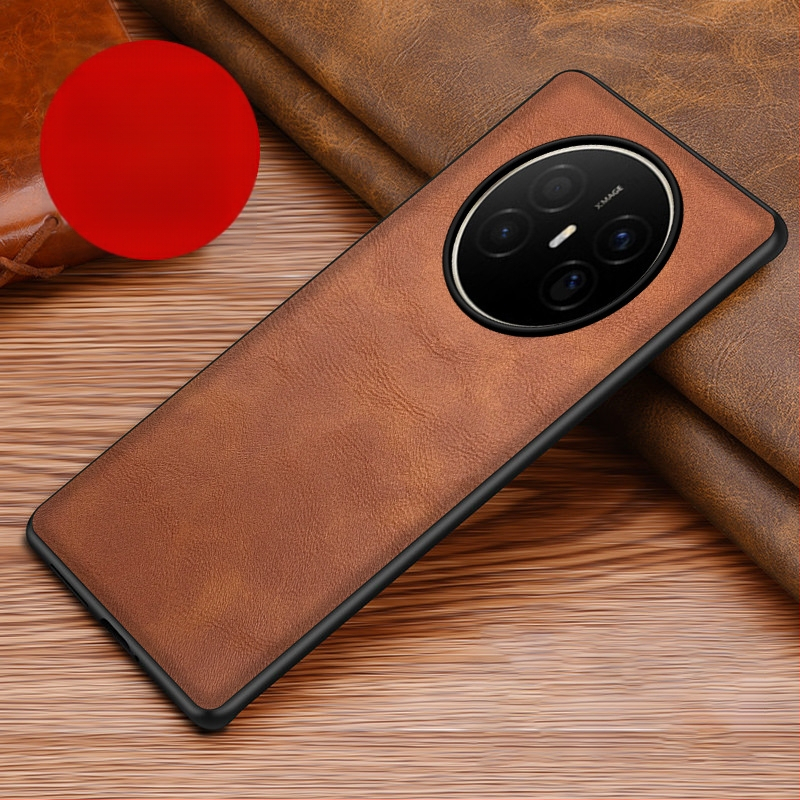 Husă din piele pentru Huawei, cu protecție anti-cadere, anti-derapare, finisaj prin presare la cald, model Crazy Horse