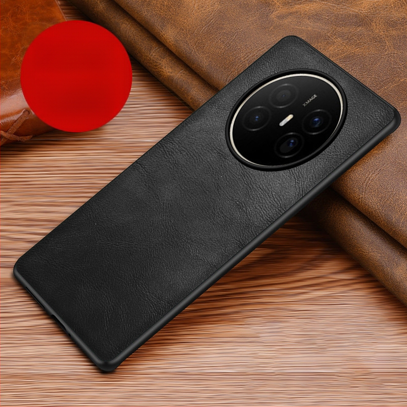 Husă din piele pentru Huawei, cu protecție anti-cadere, anti-derapare, finisaj prin presare la cald, model Crazy Horse