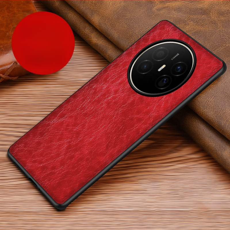 Husă din piele pentru Huawei, cu protecție anti-cadere, anti-derapare, finisaj prin presare la cald, model Crazy Horse