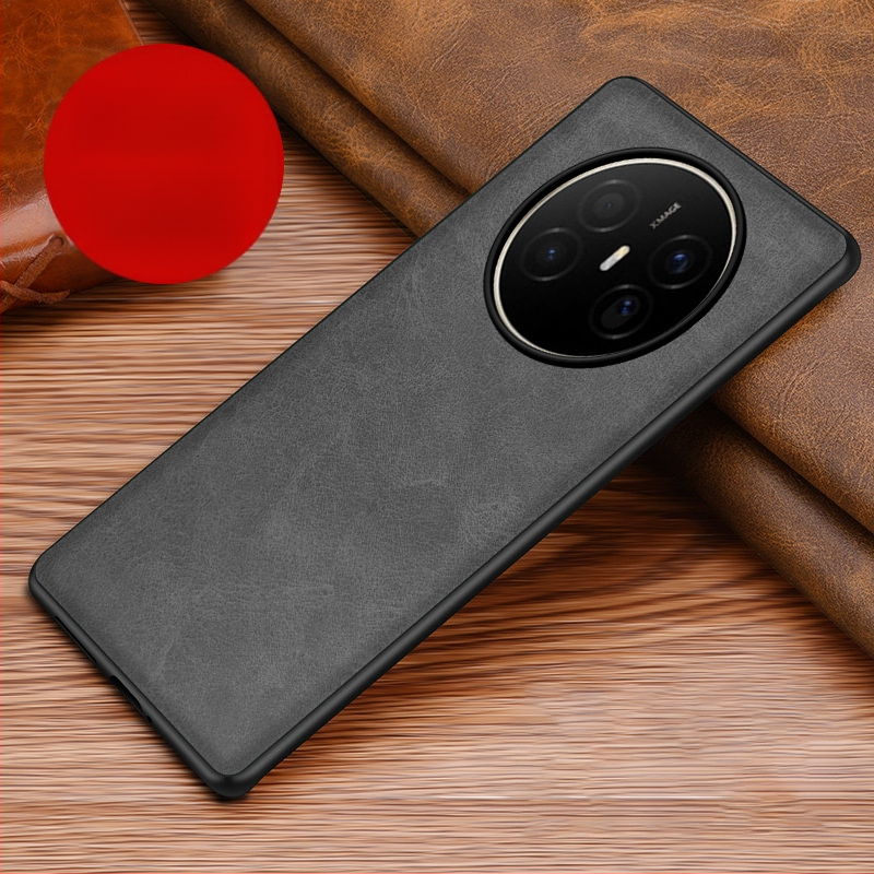 Husă din piele pentru Huawei, cu protecție anti-cadere, anti-derapare, finisaj prin presare la cald, model Crazy Horse