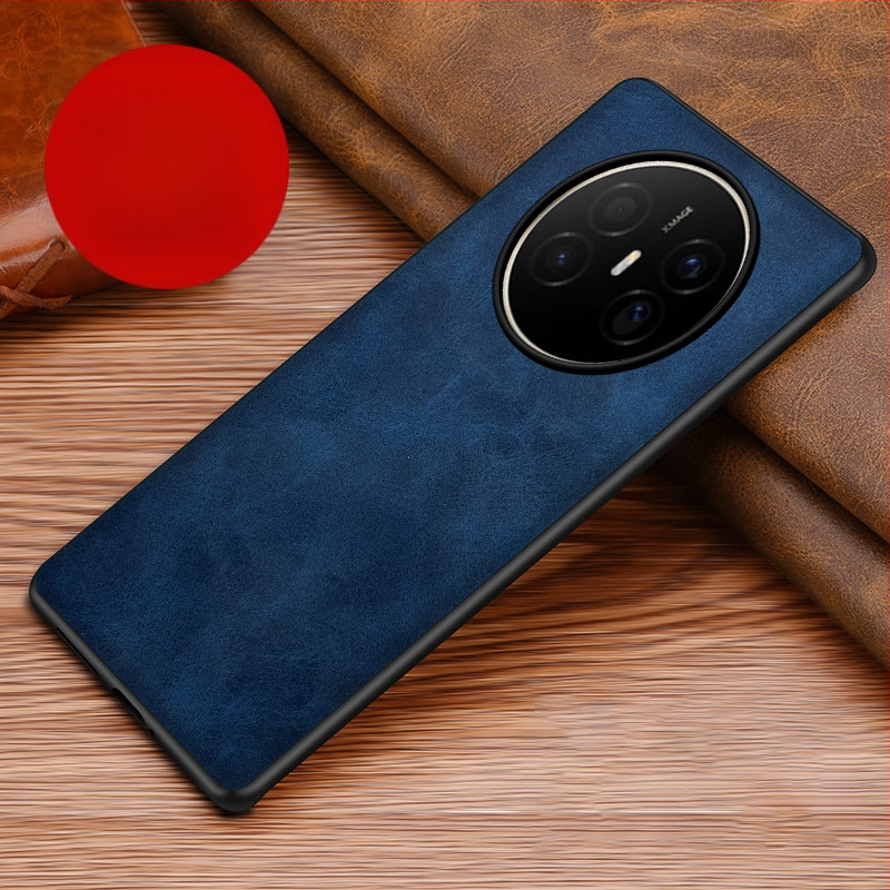 Husă din piele pentru Huawei, cu protecție anti-cadere, anti-derapare, finisaj prin presare la cald, model Crazy Horse