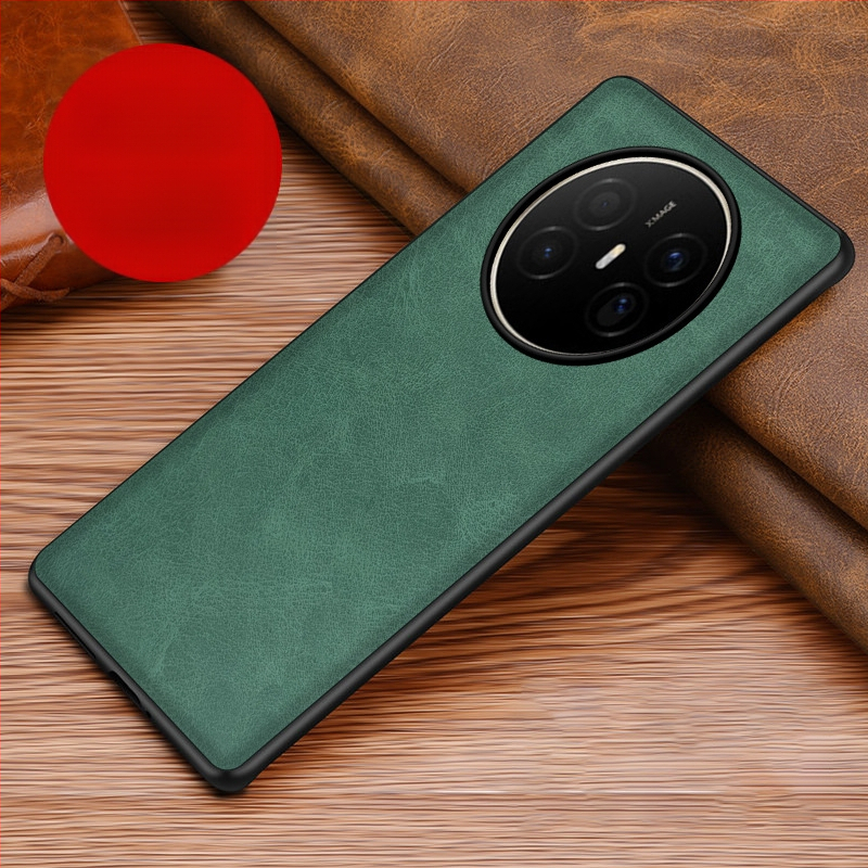 Husă din piele pentru Huawei, cu protecție anti-cadere, anti-derapare, finisaj prin presare la cald, model Crazy Horse