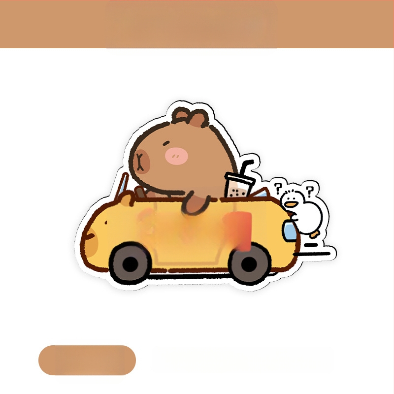 Auto kleebis magnetilise paigaldamisega, peegeldav pind, päikesekaitse ja kriimustuste kaitse — karikatuurimuster