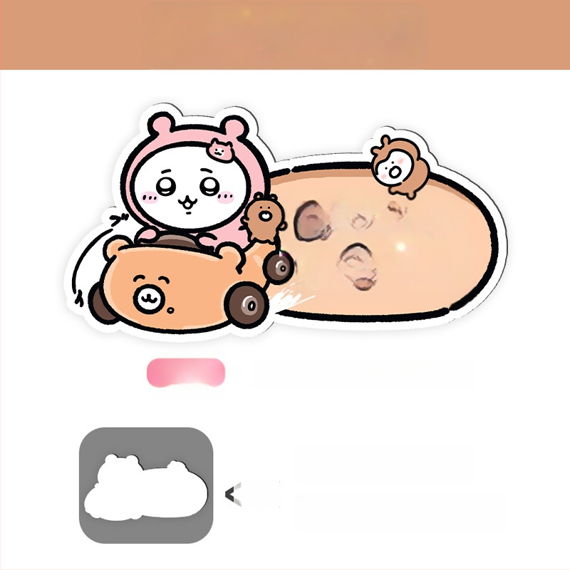 Auto kleebis magnetilise paigaldamisega, peegeldav pind, päikesekaitse ja kriimustuste kaitse — karikatuurimuster