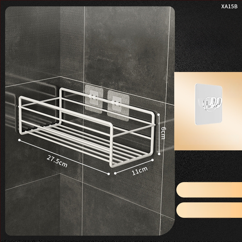 Raft de colț triunghiular pentru baie - fier, finisaj vopsire la cuptor, un singur nivel, capacitate de încărcare: 5