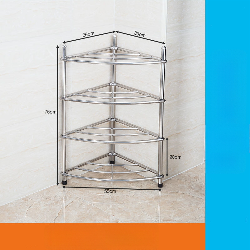 Raft pentru chiuvetă din oțel inoxidabil, organizator de baie pe podea, unic nivel, model 5430, suportă până la 80 kg