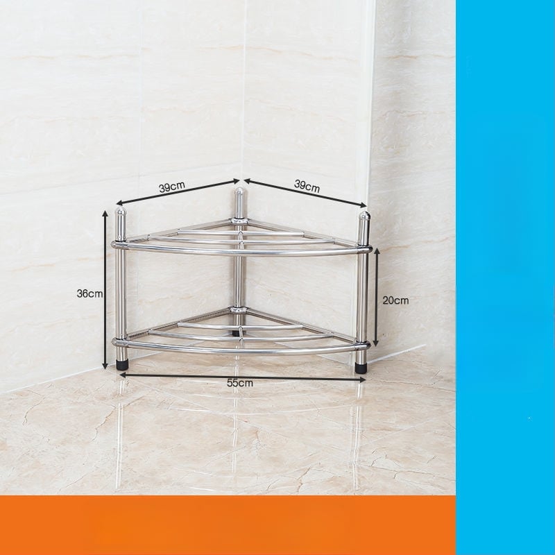 Raft pentru chiuvetă din oțel inoxidabil, organizator de baie pe podea, unic nivel, model 5430, suportă până la 80 kg