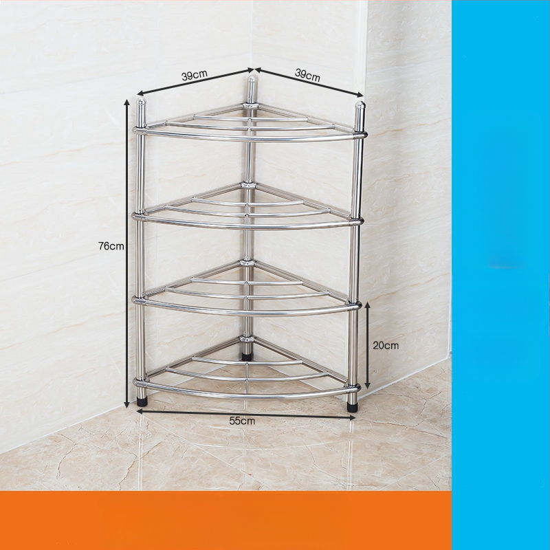 Raft pentru chiuvetă din oțel inoxidabil, organizator de baie pe podea, unic nivel, model 5430, suportă până la 80 kg